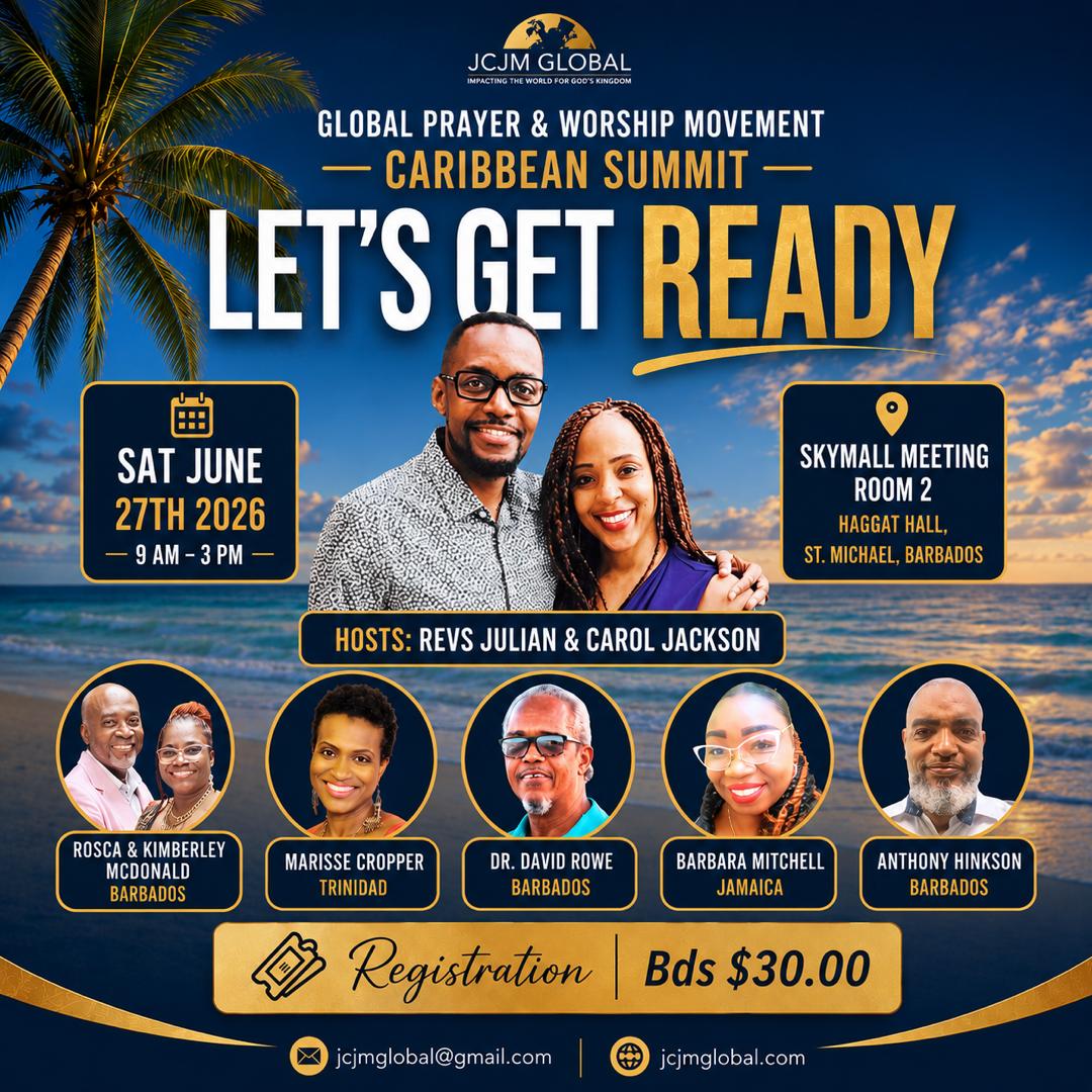 JCJM Global Caribbean Summit poster — Let's Get Ready, June 27 2026